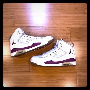 Jordan White and Purple Sneaker